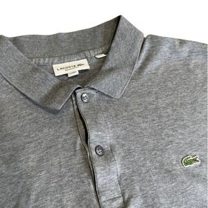 Lacoste Regular‎ Fit Polo Shirt Mens 4XL Gray Short Sleeve Classic Casual